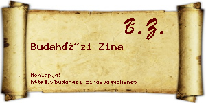 Budaházi Zina névjegykártya